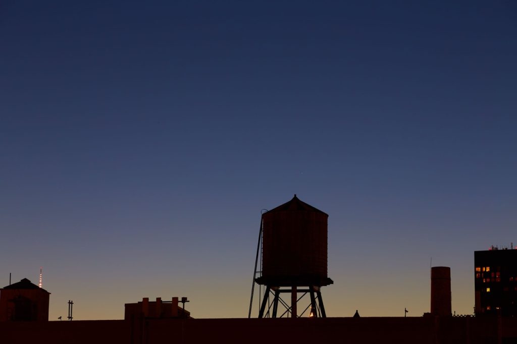 Water Tower at Twilight